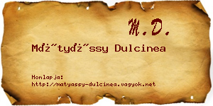 Mátyássy Dulcinea névjegykártya